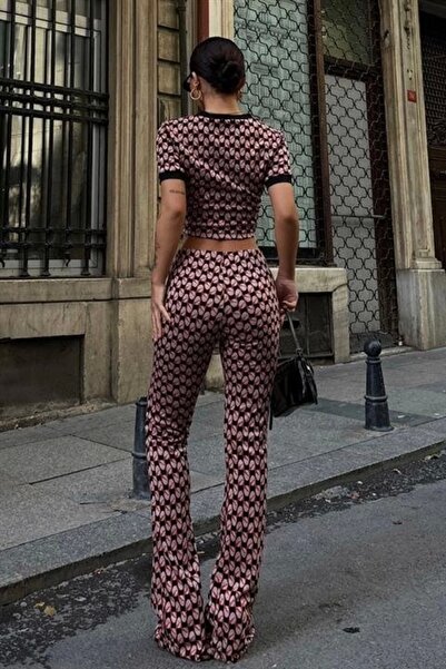 Lijuri Brenda Patterned Crop Suit 9019-08