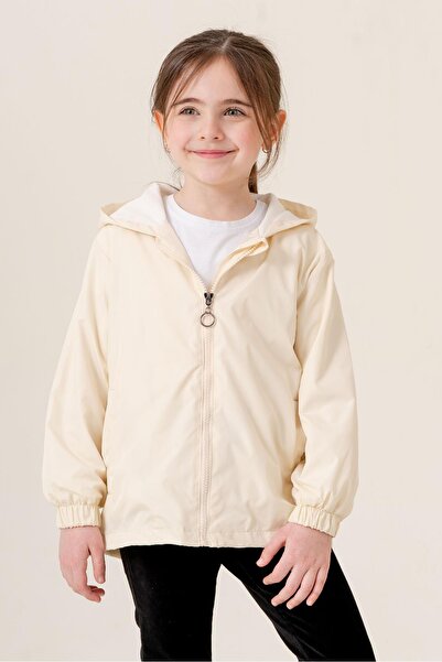 ASYAKİDS CLUB Girl's Hooded Pocket Lined Seasonal Raincoat