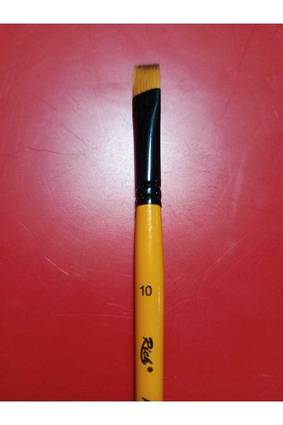 Rich 280 Series Side Cut Tip Synthetic Brush No:10 Suitable for Use in Oil, Acrylic and Gouache Paint