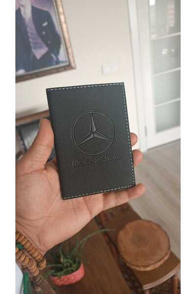 EFE DERİ Mercedes Deri Dikişli Araç Ruhsat Kılıfı Kabı Oto Ruhsatlık Araba Ruhsat Koruyucu