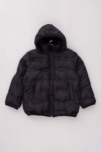 wakawakakidsstore Lined Hooded Zipper Closure Pocket Boys' Coat - Black - Age 7-8