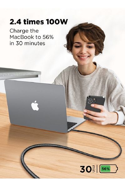 Foji 240W High power PD3.1 Fast charge protocol E-marker chip Fast Charging Charger Data Cable 2M