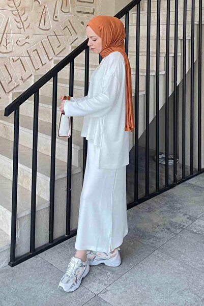 lamelif Λευκή Κρυστάλλινη Φούστα