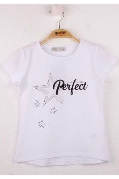 Toontoy Girl's Perfect Star Printed T-Shirt