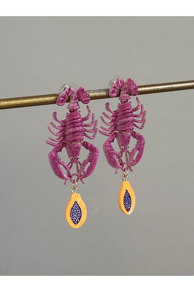 Serenity Atelier New Season Pink Lobster Earrings (7cm)