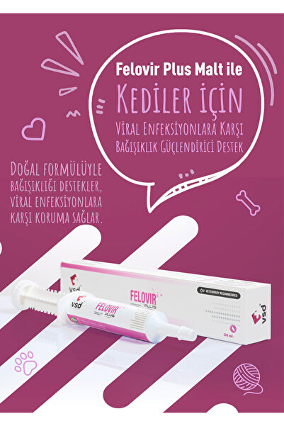 vsd FELOVIR PLUS 30ml Malt Kediler için Bağışıklık Sistemi Desteği