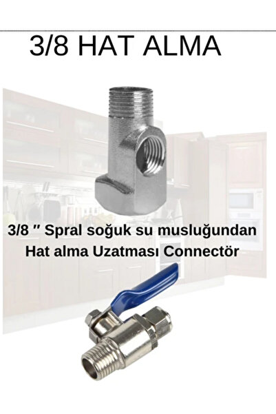 alkalinees Tezgahaltı Su Arıtma Cihazları Için Hat Alma ( 3/8 ) Ve Vanası