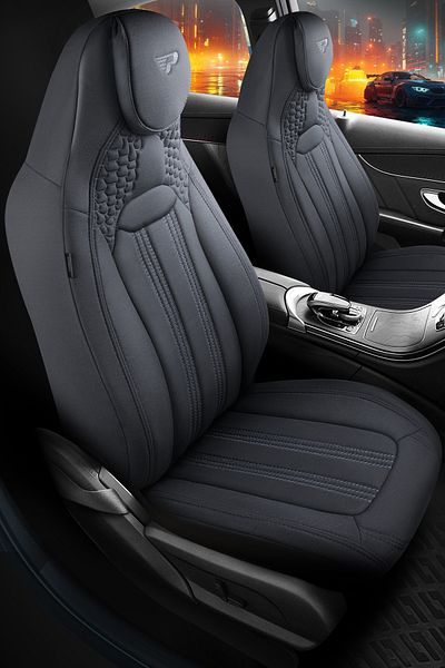 Panda Kılıf Panda Hunter Lacoste Fabric Orthopedic Supported Car Seat Cover - Full Set