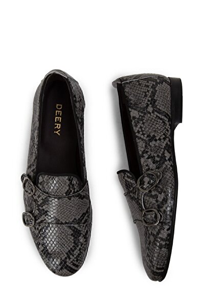 Deery Gray Women's Double Buckle Ballerinas