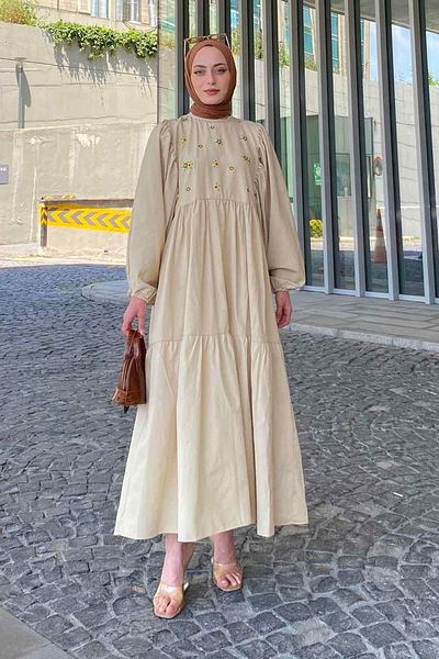 lamelif Summer Elica Dress Stone