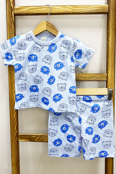HÇM Boy's Shorts Suit Teddy Bear Printed E24