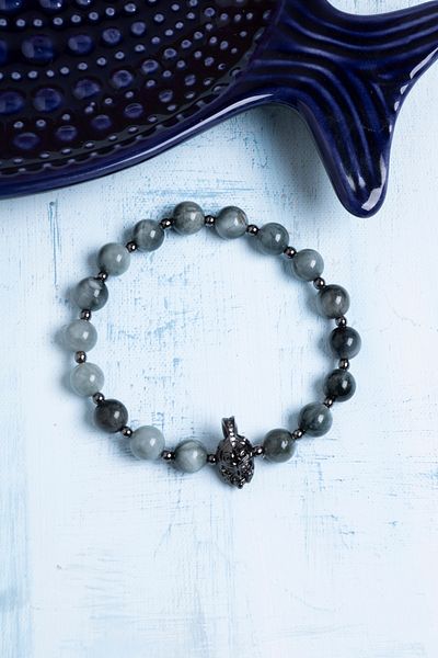 Deniz Doğal Taş Certified Cat's Eye & Hematite Natural Stone Bracelet