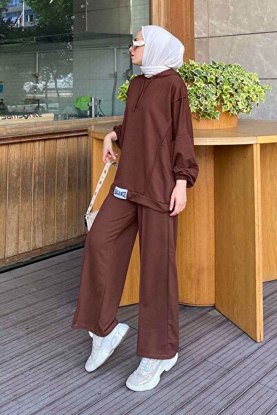 lamelif Balance Κεντημένο Σετ Διπλό Πικρό Καφέ