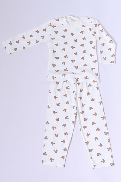 HÇM Colorful Printed Crew Neck A2 Baby Cotton Pajama Set