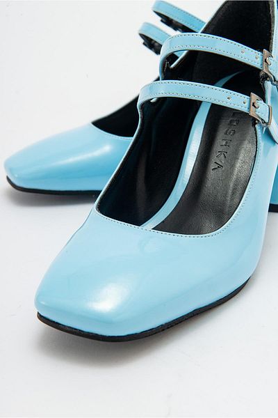 Niloshka Pantofi de damă cu toc cu cataramă dublă Roya Baby Blue