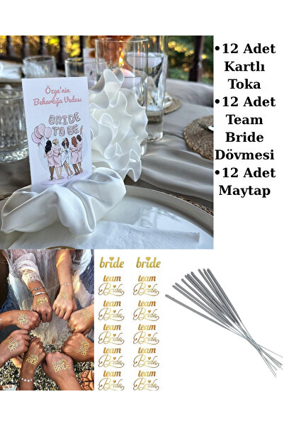 Nis butik 12'li Saten Toka,after Party,bekarlığa Veda,kına Gecesi Hediyelik,