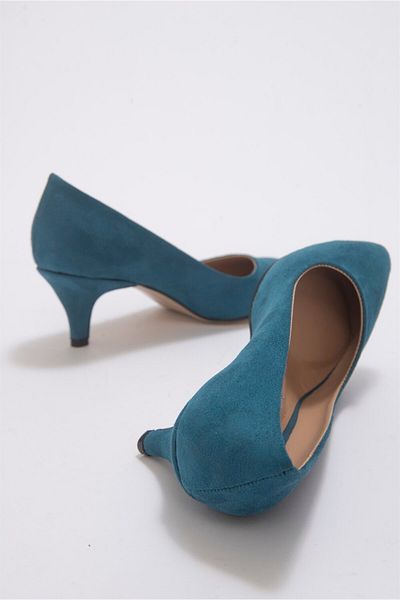 Niloshka Petra Petrol Suede Stiletto
