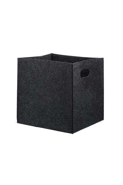 HOMİNG Black Multi-Purpose Felt Organizer In-Cabinet Organizer Single Basket // 30X30 cm
