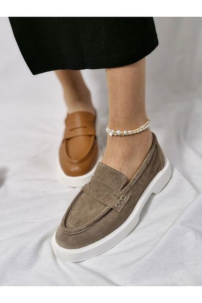 aayak&kabımofficial Genuine Leather Stylish and Comfortable Women's Loafer Shoes Comfortable and Elegant Choice for Daily Wear