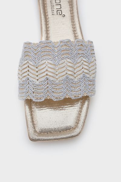 Capone Outfitters Katya Damen-Hausschuhe mit flachem Absatz und stumpfer Zehenpartie