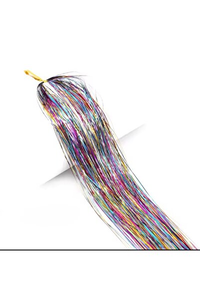 REBORN DESIGN Tinsel Bağlamalı Gökkuşağı Renk Saç Simi