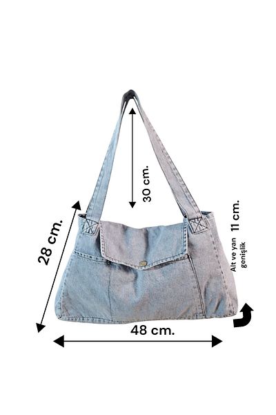 moda camiya Geantă de blugi albastru deschis Trend