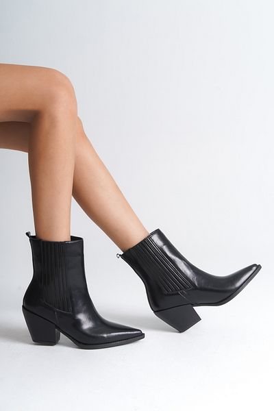 Capone Outfitters Cizme de cowboy de damă - vârf ascuțit și elastic lateral