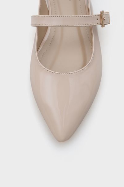Capone Outfitters Ballerinas für Damen mit spitzer Spitze, Schnallendetail und offener Rückseite