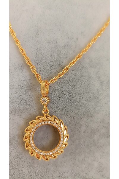 NETİCE ÖYLEK GÜNEŞ MODELİ BURGU ZİNCİRLİ ÇEYREKLİK KOLYE 60 CM