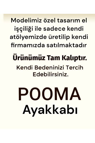 POOMA 2292 Lacivrt Hakiki Deri Bot