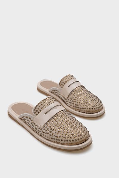 Capone Outfitters Γυναικείες παντόφλες Meris Velvet Stone Closed Toe