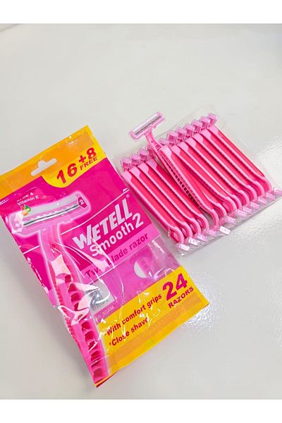 WETELL Personal Razors - 24-Pack for Lasting Comfort and Cleanliness