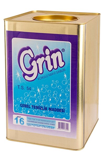 Grin Net 16 Kg Çok Amaçlı Temizleyici | Organik Arap Sabunu | Leke Çıkarıcı | Halı Ve Koltuk Temizleyici