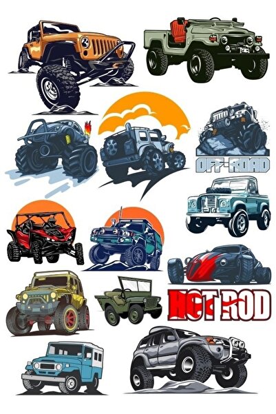 Reysa Tasarım مجموعة ملصقات سيارة جيب للطرق الوعرة مكونة من 13 قطعة للهاتف وا...