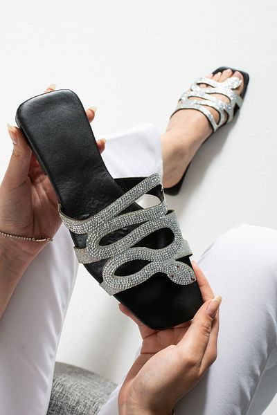 STOCON Women's Summer Snake Patterned Stone Daily Slippers Comfortable Fit Stc1117