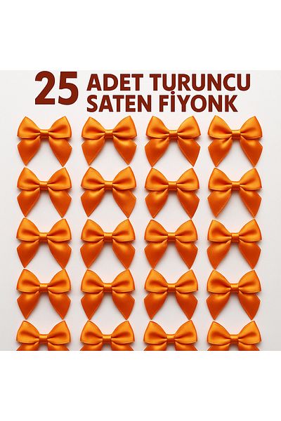 serap çiçekçilik 25 τμχ Πορτοκαλί Σατέν Φιόγκος Κορδέλα Σατέν Κορδέλα Φιόγκος.