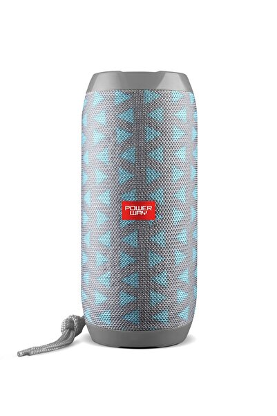 POWERWAY Wrx01 90 Db Sd Kart Aux Usb Girişli Gümüş Kablosuz Bluetooth Speaker...