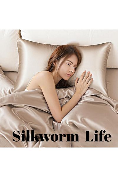 silkworm Siklworm Life 100% mătase husă de pernă (50cm -70 cm) 1 bucată...