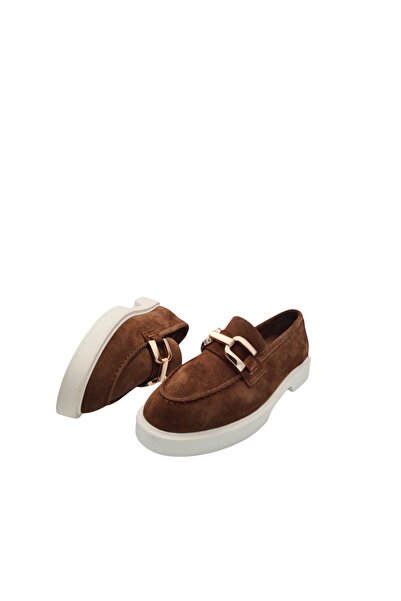 a ayak&kabım official Genuine Leather Brown Suede Women's Shoes – Designed fo...
