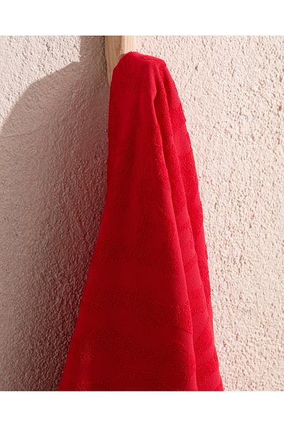 Madame Coco Saber Strandtuch, 100 % Baumwolle, Rot, 70 x 150 cm