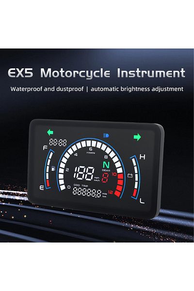 MAIMEIMI Motobike Dashboard Motorcycle Digital Speedometer Total Mileage Indicator Light Waterproof And Sh...