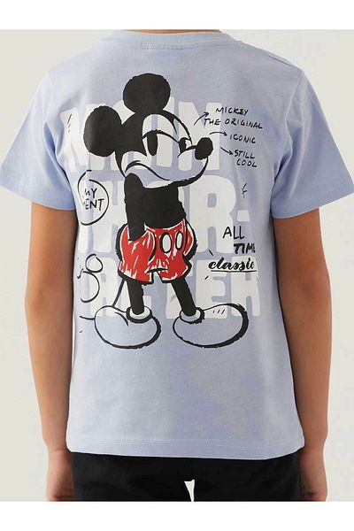 Mickey Mouse بدلة برمودا للأولاد - أزرق