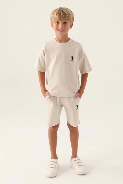 U.S. Polo Assn. بدلة برمودا للرجال من GRASON - بيج