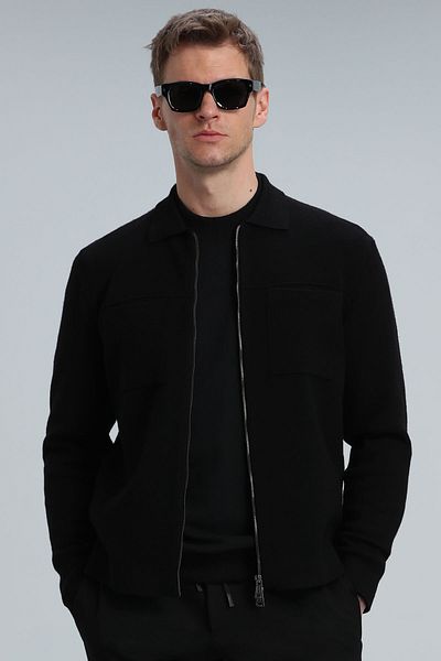 Lufian Noble Men's Cardigan Black