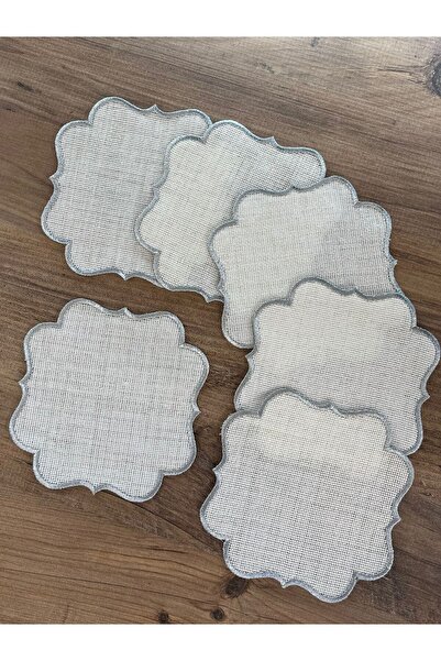 sarra 15X15 Silver 6 Presentation Napkins - V3