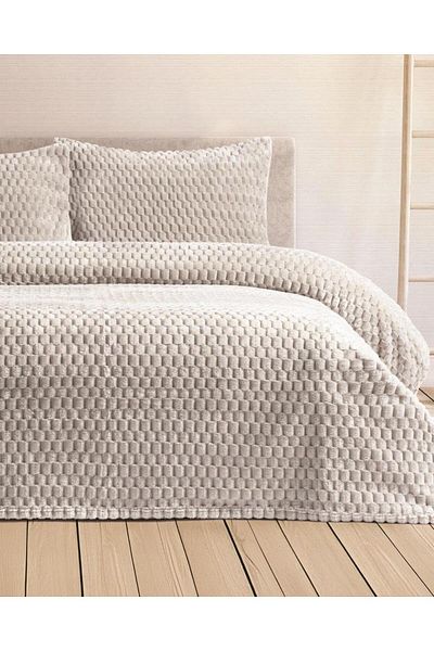 Merinos Sign Collection 3 Piece Double Blanket Set Boxed 220X240 Smoke