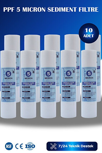 WaterMelon Açık Kasa Su Arıtma Cihazı 10'' Inch 5 Mikron Sediment Spun Filtre...