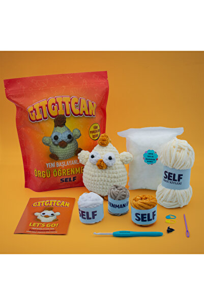 Self Leziz Koleksiyon Örgü Öğrenme Seti Amigurumi Kiti Kendin Yap Örgü Oyuncak Tığ Seti