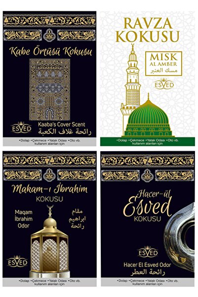 ESVED Dolap Ve Çekmece Kokusu Karışık Seri Kabe Örtüsü, Medine Ravza, Hacerül...
