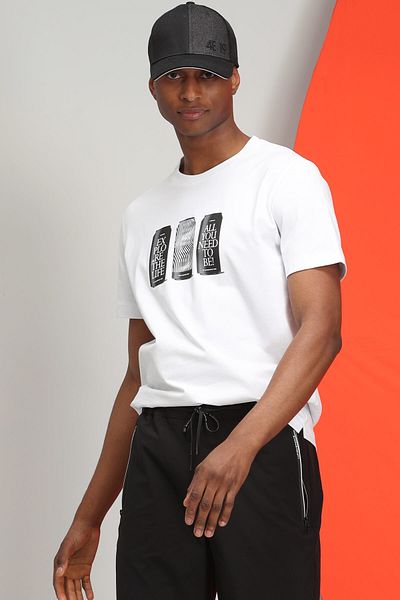 Lufian Christ Modern Graphic T-Shirt White